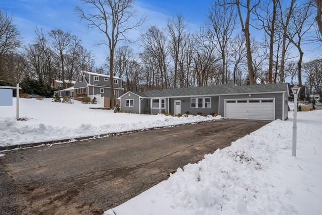 view of front facade with a garage and driveway