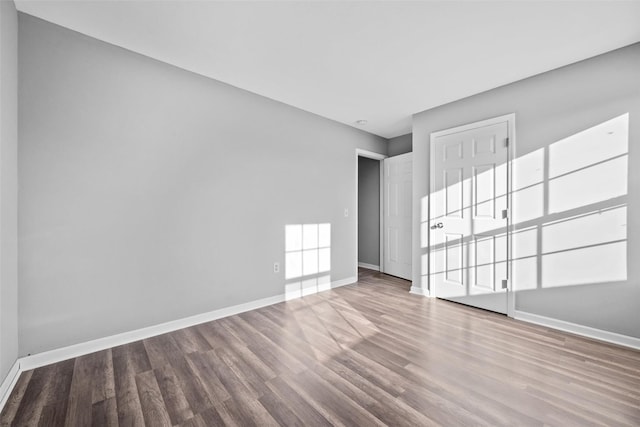 interior space with hardwood / wood-style floors