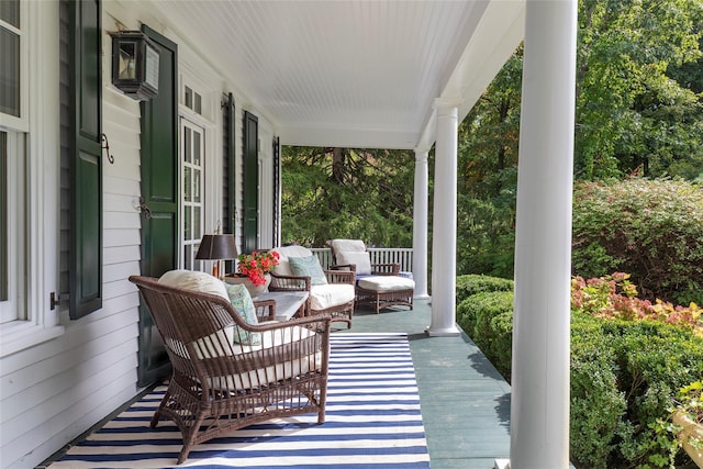 500 Hardscrabble Rd, Briarcliff Manor, NY 10510 - view of patio / terrace with covered porch
