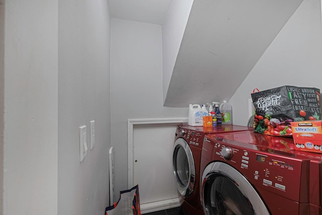 laundry room featuring washer and dryer