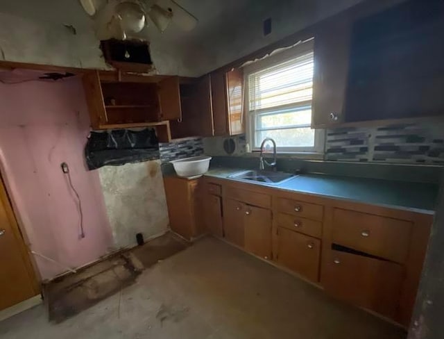 55 S Brookside Ave, Freeport, NY 11520 - kitchen featuring sink and backsplash
