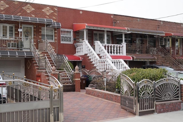 view of building exterior featuring stairs