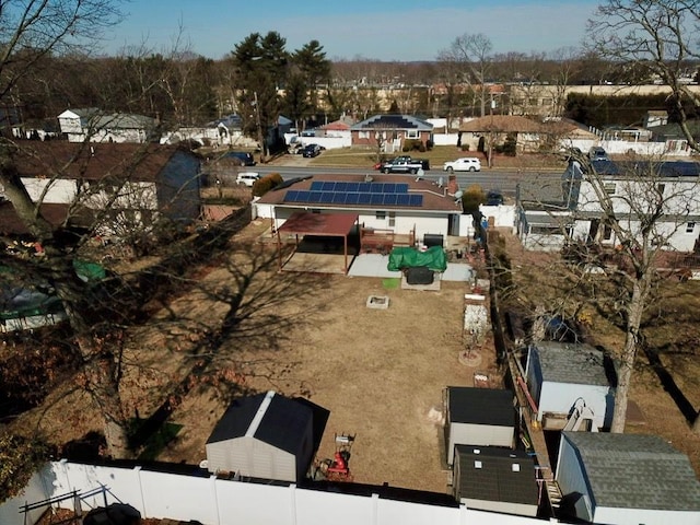 bird's eye view featuring a residential view