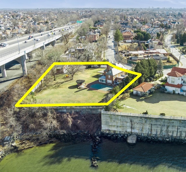 125 Malba Dr, Malba, NY 11357 - bird's eye view with a water view