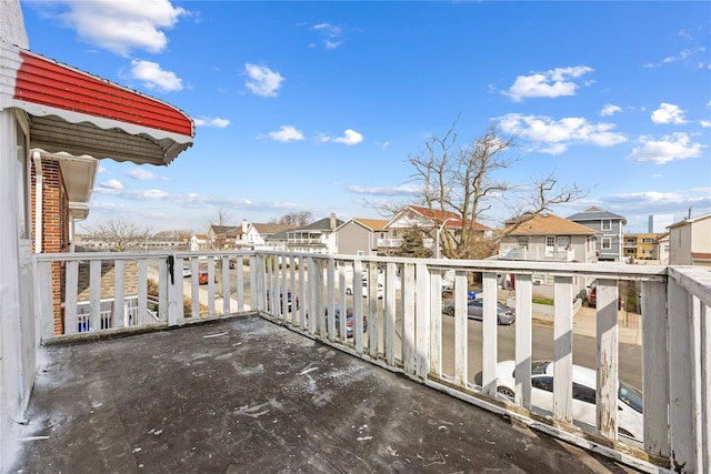 balcony with a residential view