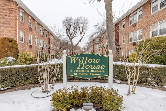 view of community sign