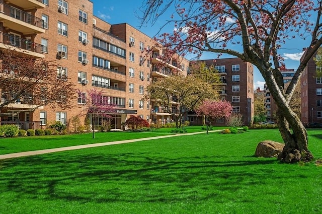 view of community with a yard