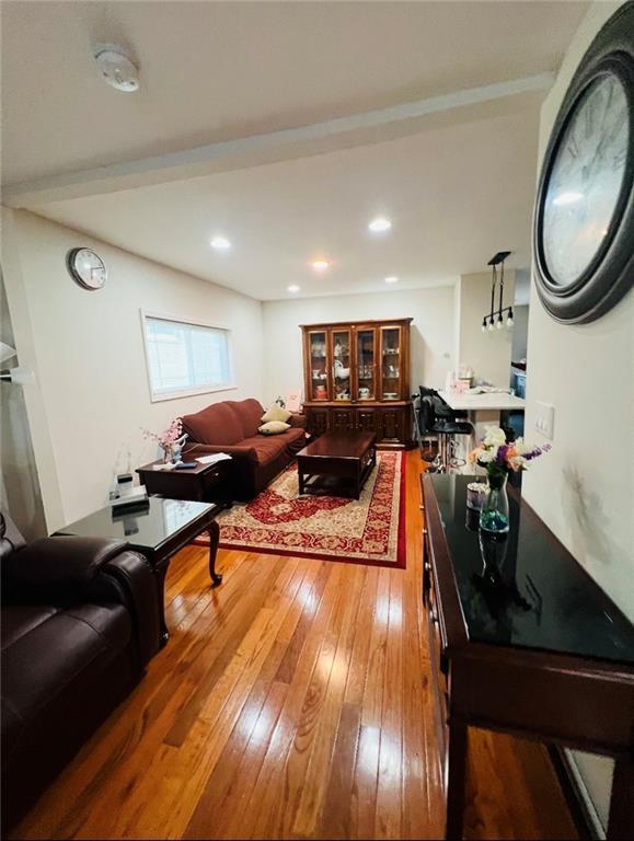 living room featuring wood-type flooring