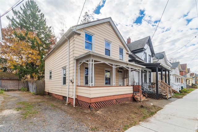 view of front of home featuring a porch