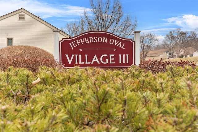 view of community sign