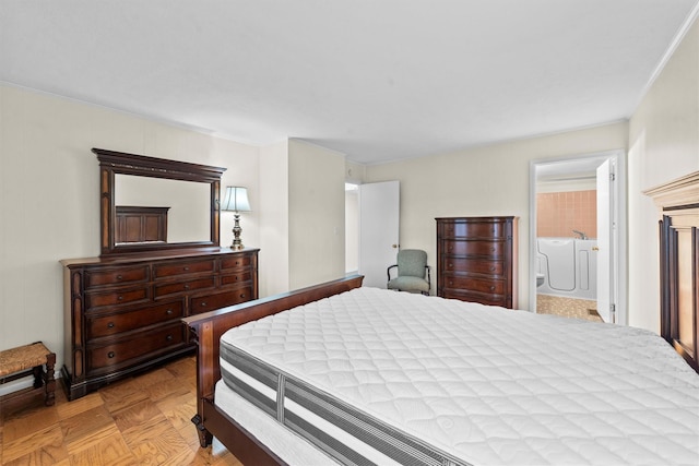 bedroom featuring ensuite bathroom