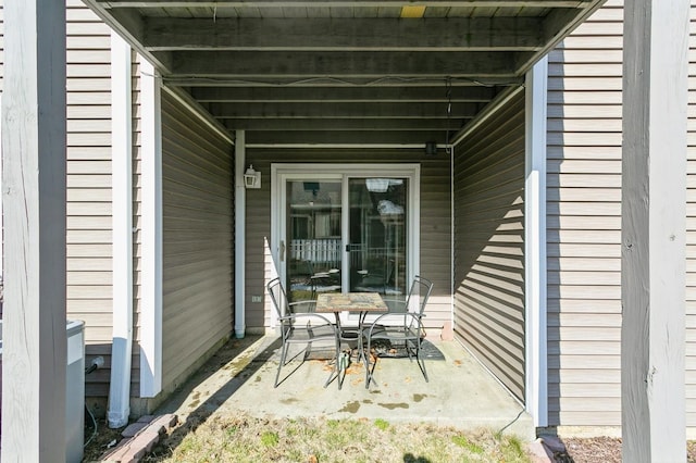 view of patio featuring outdoor dining space