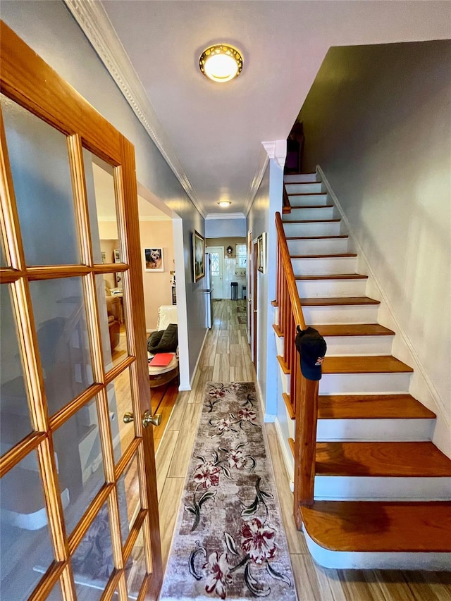 interior space featuring ornamental molding