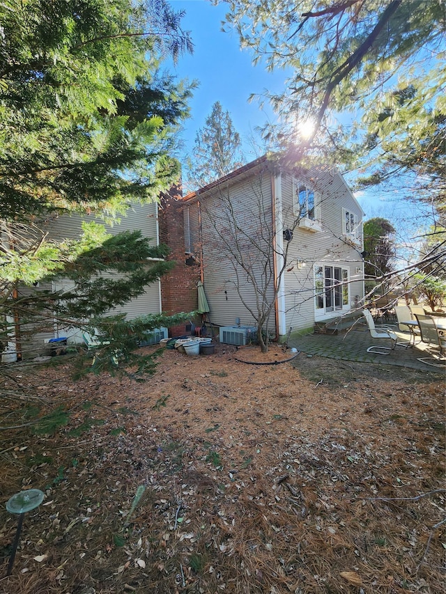 view of property exterior featuring central air condition unit