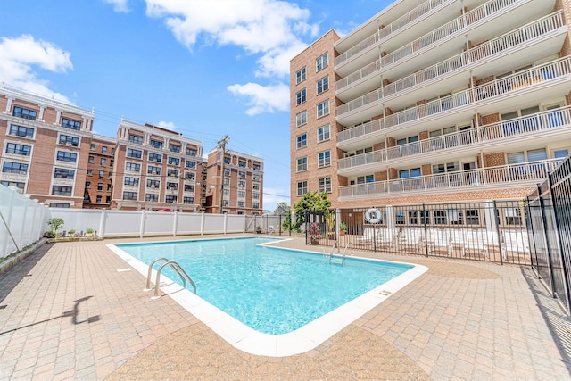 view of pool with a patio area