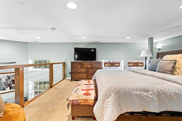 view of carpeted bedroom