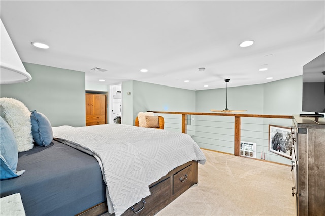 view of carpeted bedroom