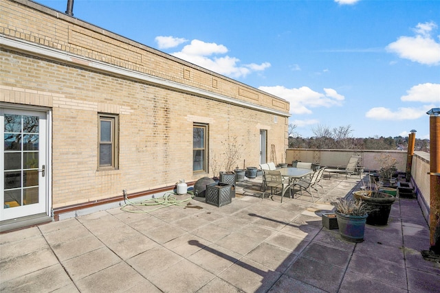 view of patio with fence