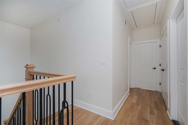 hallway featuring light hardwood / wood-style floors