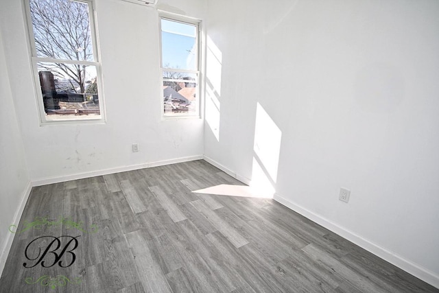 empty room featuring hardwood / wood-style flooring