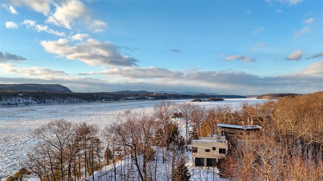 property view of water featuring a mountain view