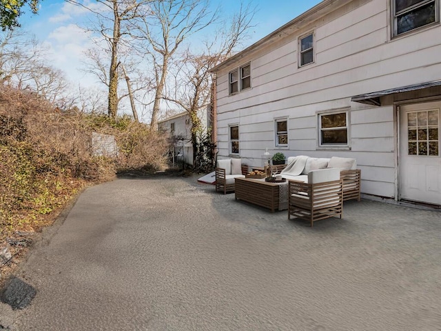 view of patio / terrace with an outdoor living space