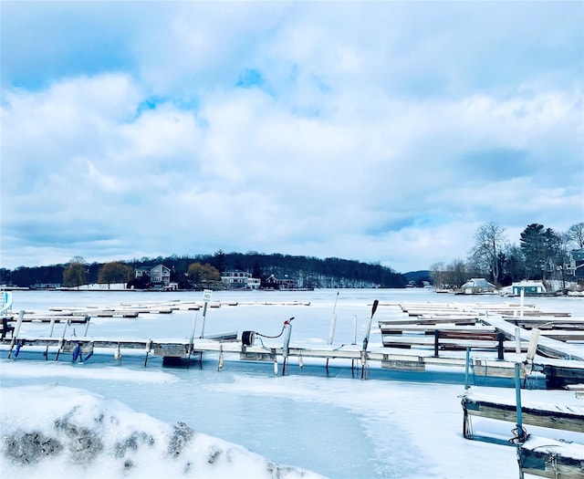 view of dock area