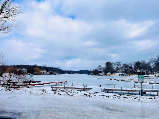 view of snowy yard