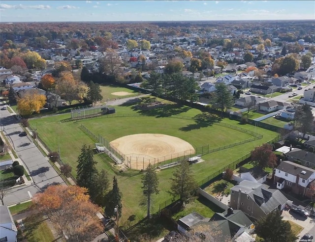 aerial view featuring a residential view