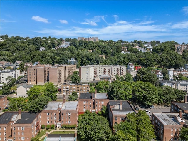 drone / aerial view featuring a view of city