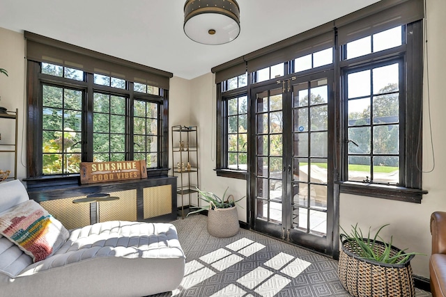 doorway to outside with french doors