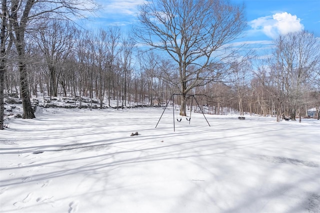 view of snowy yard