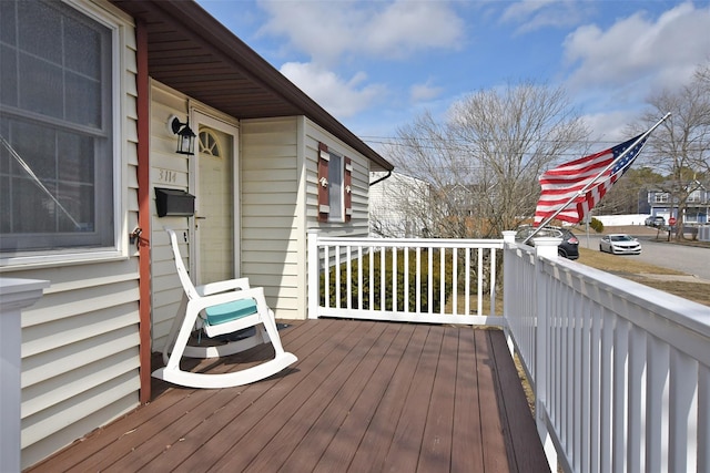 view of wooden terrace