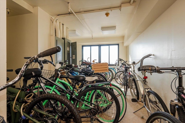 garage featuring bike storage