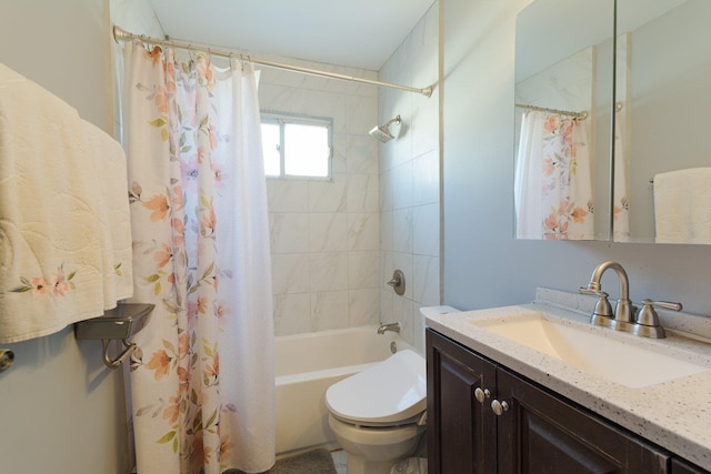 203 Front Ave, Brentwood, NY 11717 - bathroom featuring toilet, shower / bath combination with curtain, and vanity
