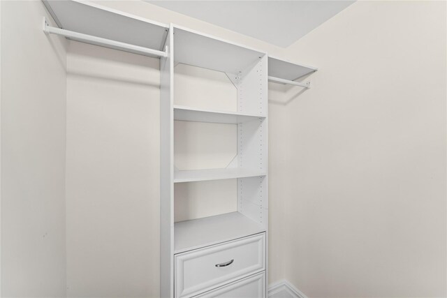 view of walk in closet
