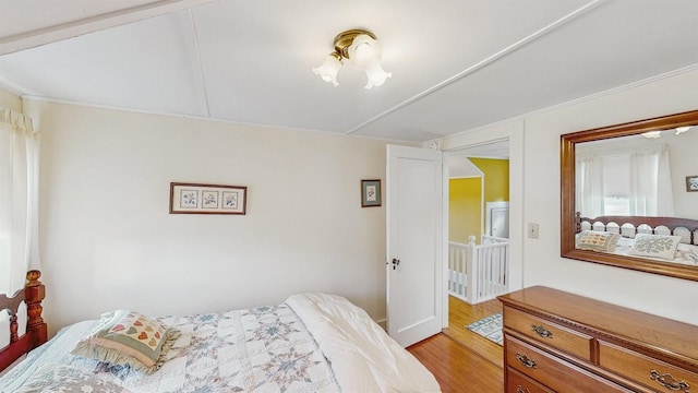 bedroom featuring light hardwood / wood-style flooring