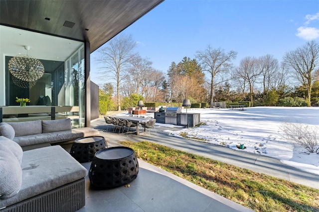 view of patio / terrace with outdoor dining space and area for grilling