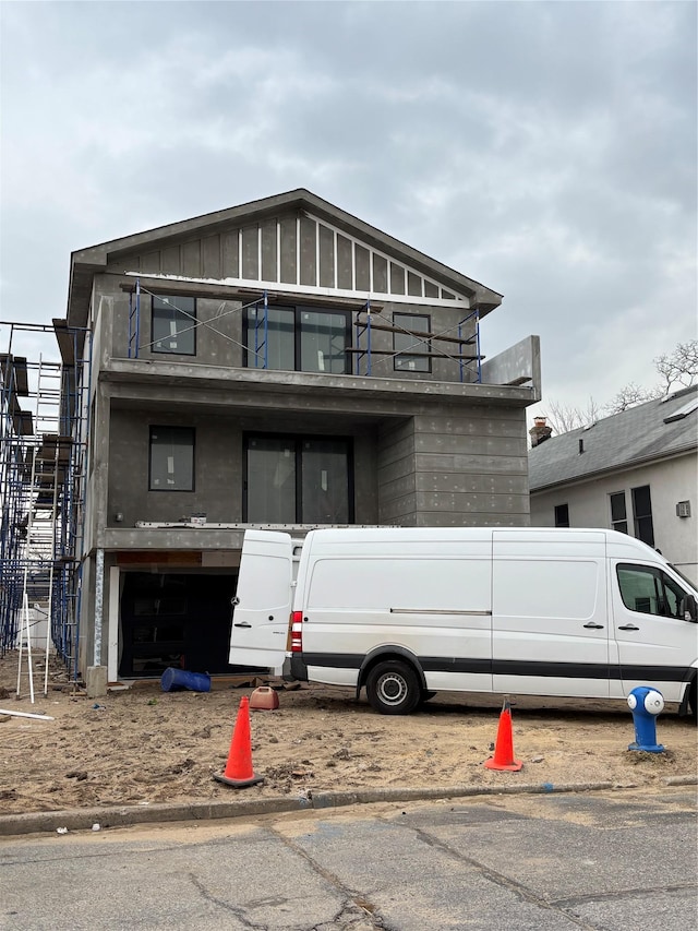 view of front of home with board and batten siding