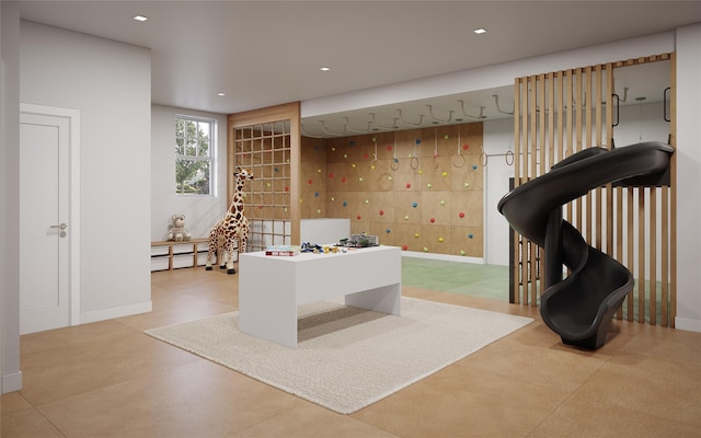 630 Forest Ave, Rye, NY 10580 - rec room featuring baseboard heating and recessed lighting