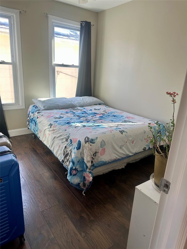 110-37 213th St, Queens Village, NY 11429 - bedroom with dark hardwood / wood-style floors