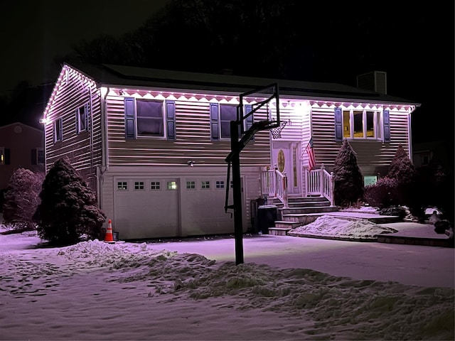 view of front of house featuring an attached garage