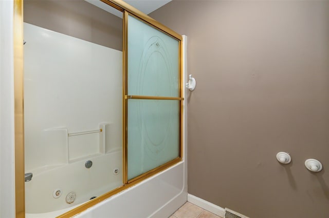 125 Cedar Hill Rd, Wappingers Falls, NY 12590 - bathroom with tile patterned floors, a combined bath / shower with jetted tub, and baseboards