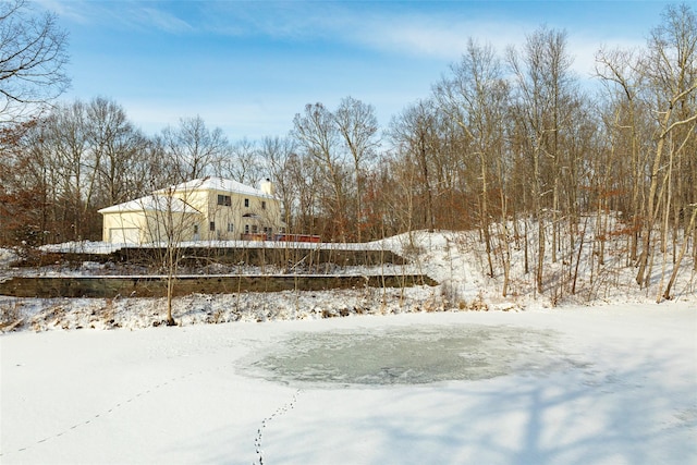 view of snowy yard