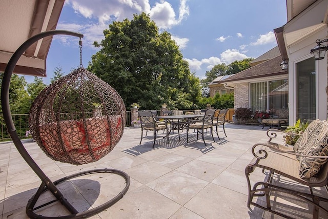 view of patio with outdoor dining space