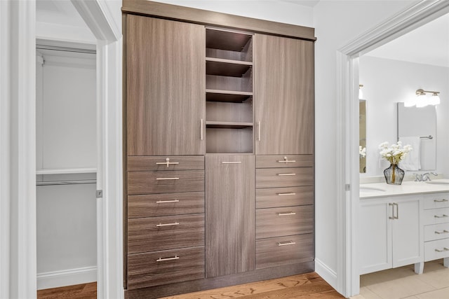 closet with a sink