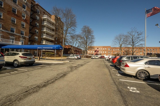 exterior space with street lights