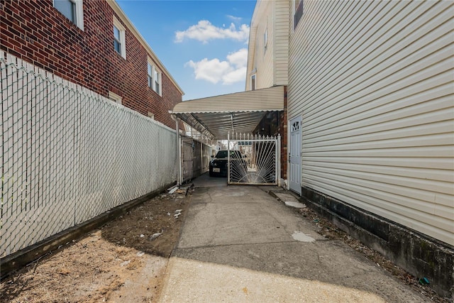 view of side of property with fence