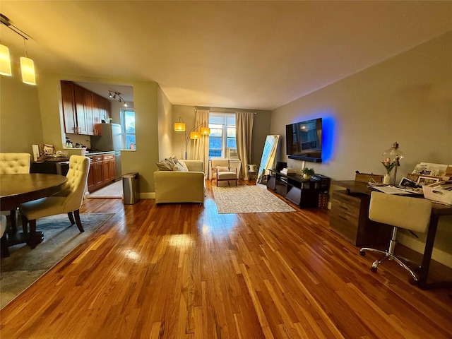 living room featuring hardwood / wood-style floors