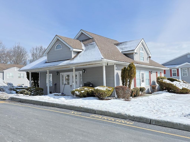 view of front of property with covered porch